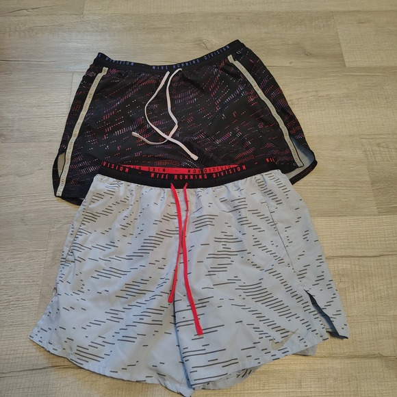 Nike Pants - Nike Running Division Dri-FIT Shorts Lot 2 Pairs Women Small Grey Black Lined